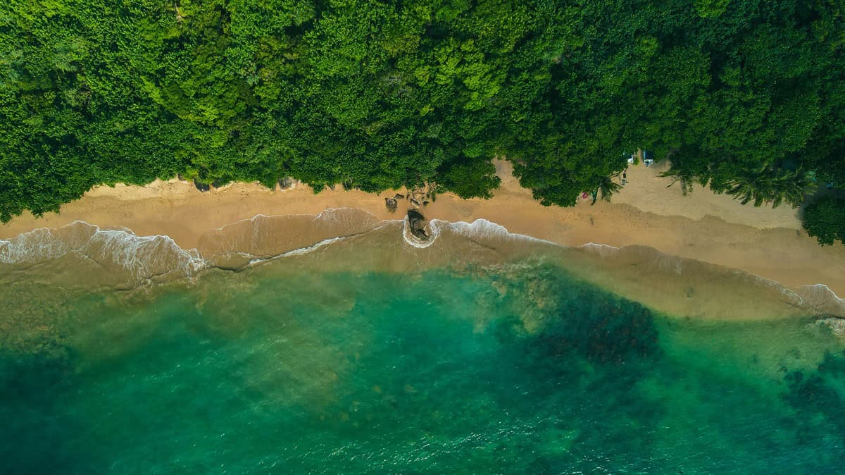 Aerial View of Unawatuna Beach
