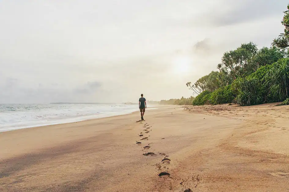 Walking Along Tangalle Beach