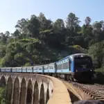 A train over the Nine Arches Bridge in Ella