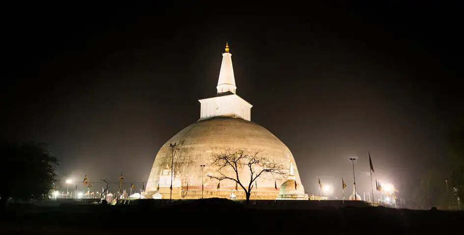 Night View of Ruwanweliseya Stupa - Anuradhapura