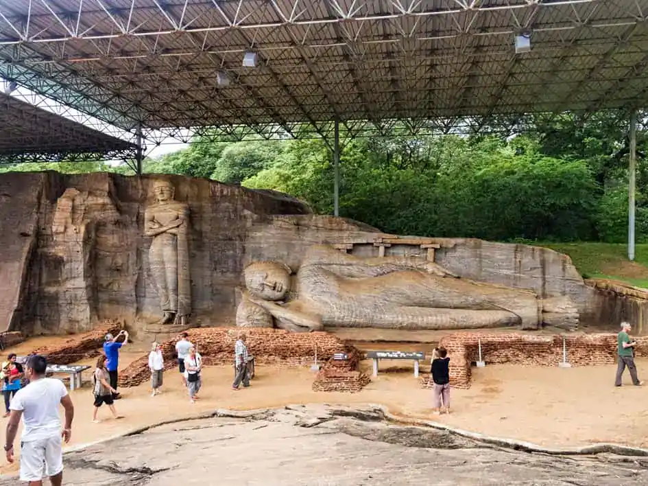 Visitors - Polonnaruwa Gal Viharaya