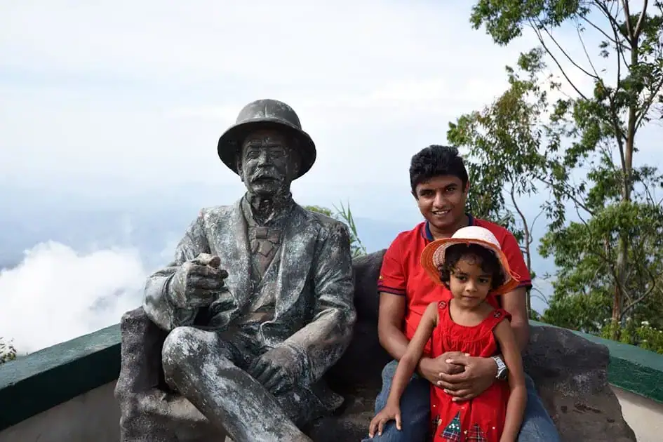 With my daughter - Lipton's Seat, Haputale