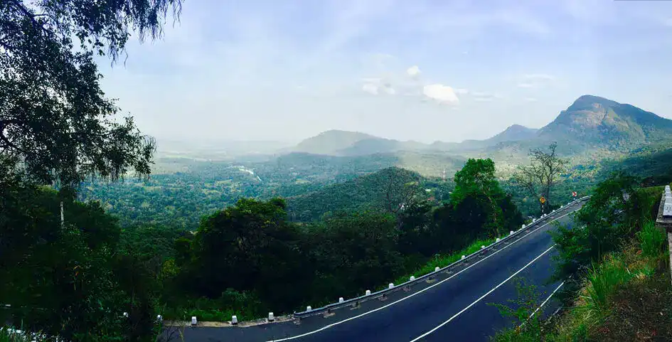 Eighteen Hairpin Bend Road in Sri Lanka