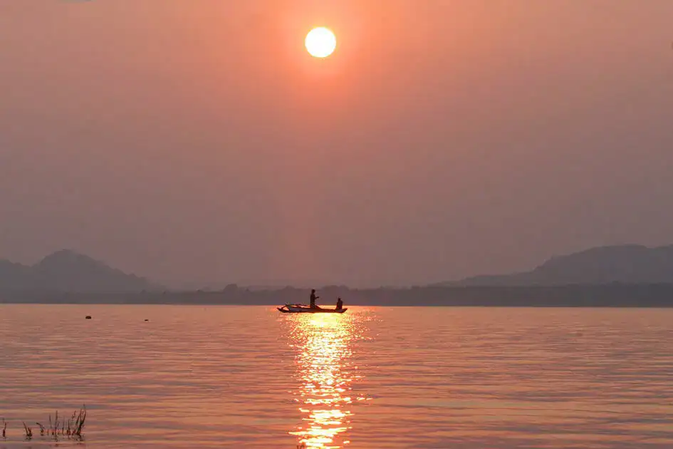 Fishermen and the Sunset - Minneriya Lake