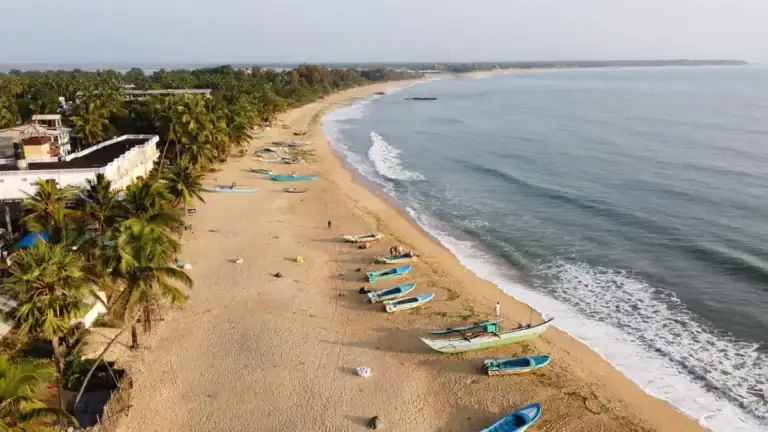 Arugam Bay beach on the east coast of Sri Lanka