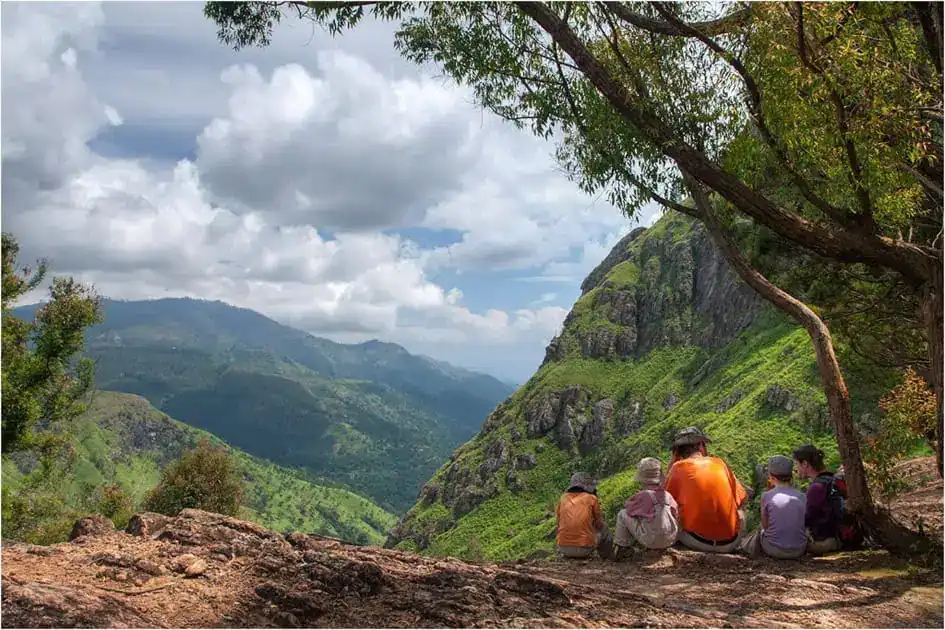 Enjoying the View - Ella Rock Trail - Mountains in Sri Lanka