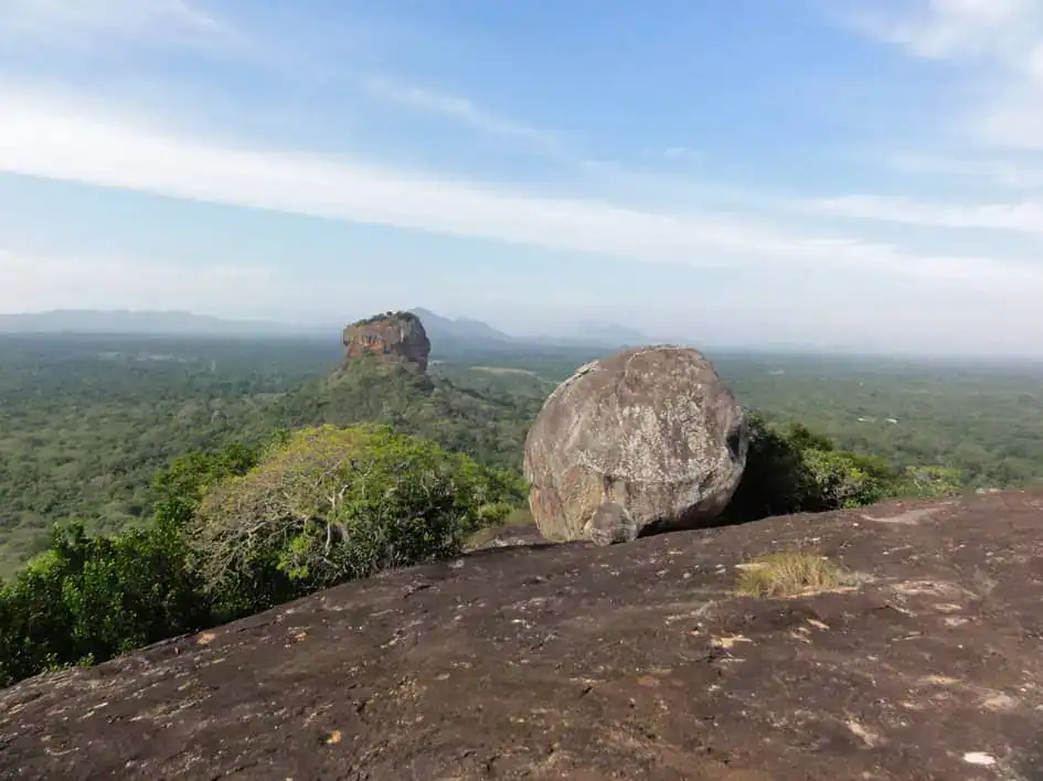 The View of Sigiriya Rock Fortress from the Pidurangala Rock