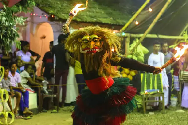 A Yak Netuma (Devil Dance) with a Raksha Mask