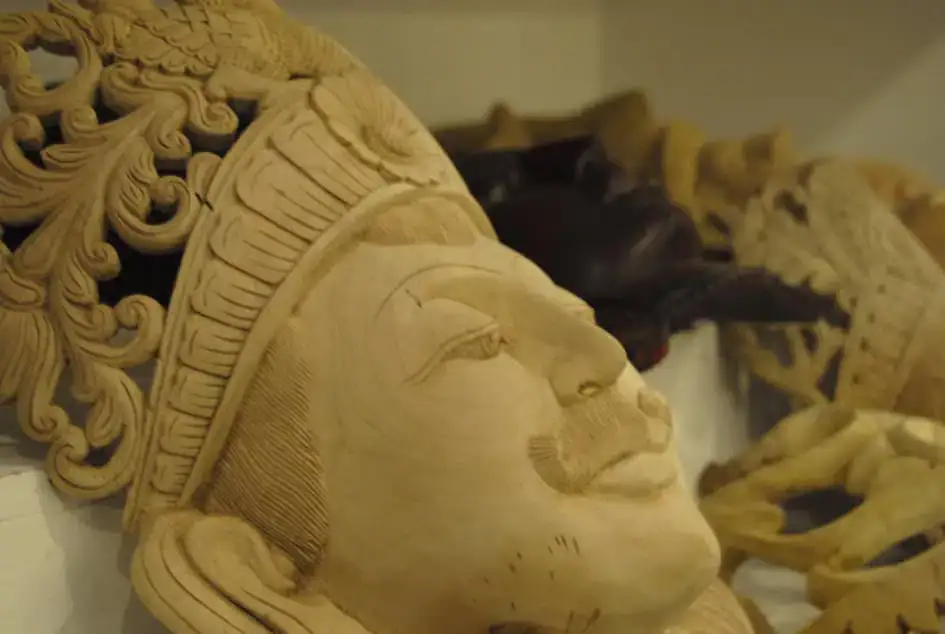 A mask before painting