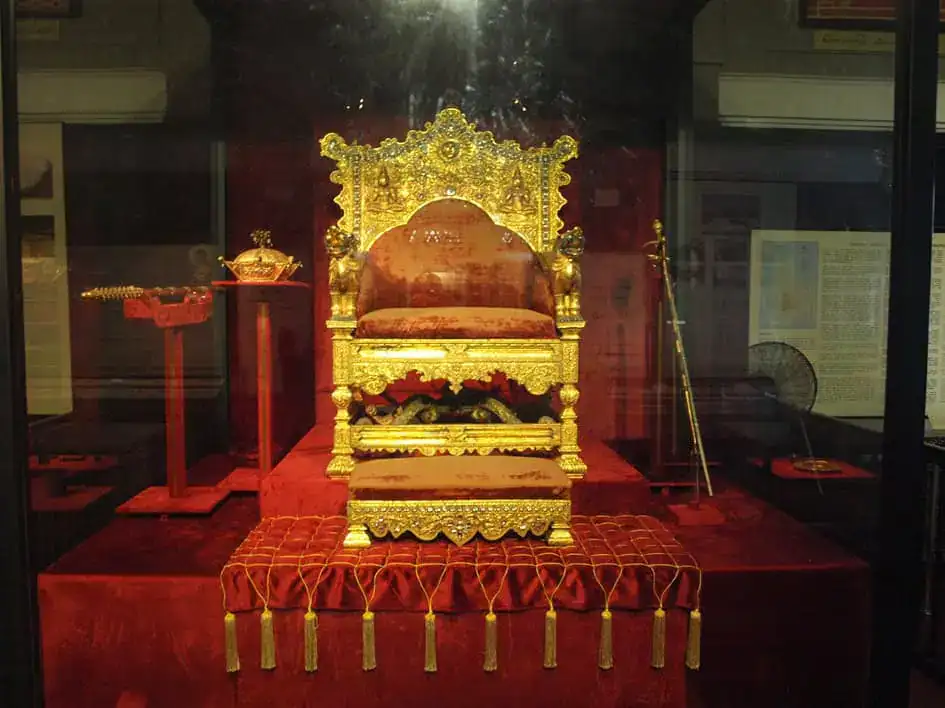 The Throne and the Crown of the Last King of Kandy