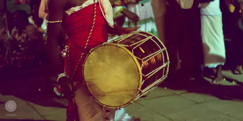 A traditional drum - Kelaniya Duruthu Perahera