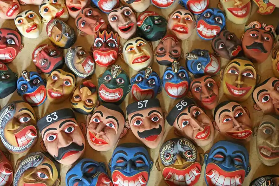 Wooden Faces and Masks in Ambalangoda