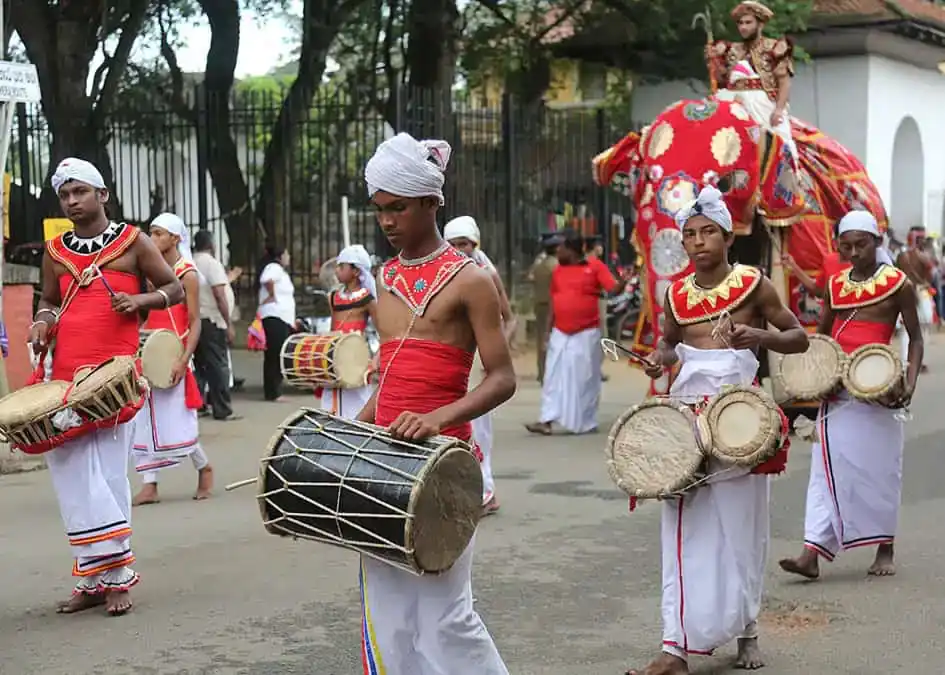 Drummers, Kandy Esala Perahera - Traditional Dances in Sri Lanka
