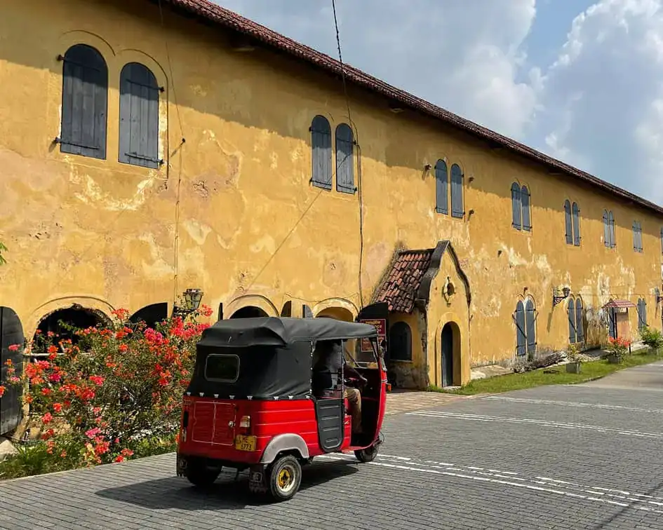 A tuk tuk near Maritime Archaeology Museum, Galle Fort