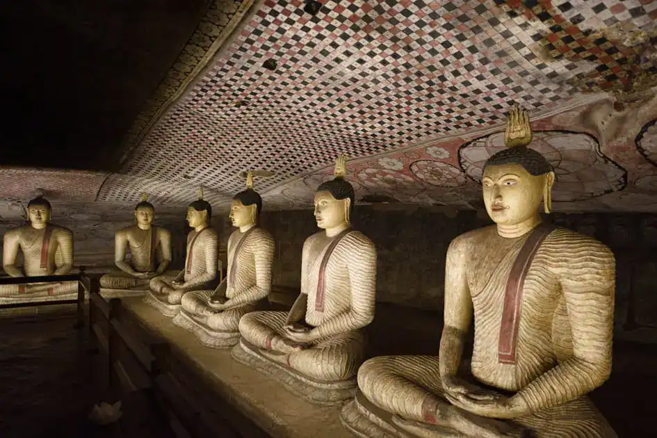 Buddha Statues and Murals - Dambulla Cave Temple
