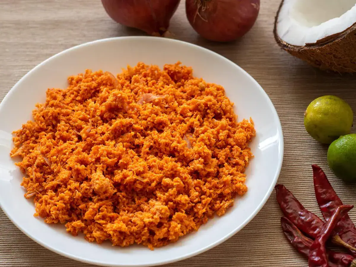 Sri Lankan coconut sambol known as Pol Sambol