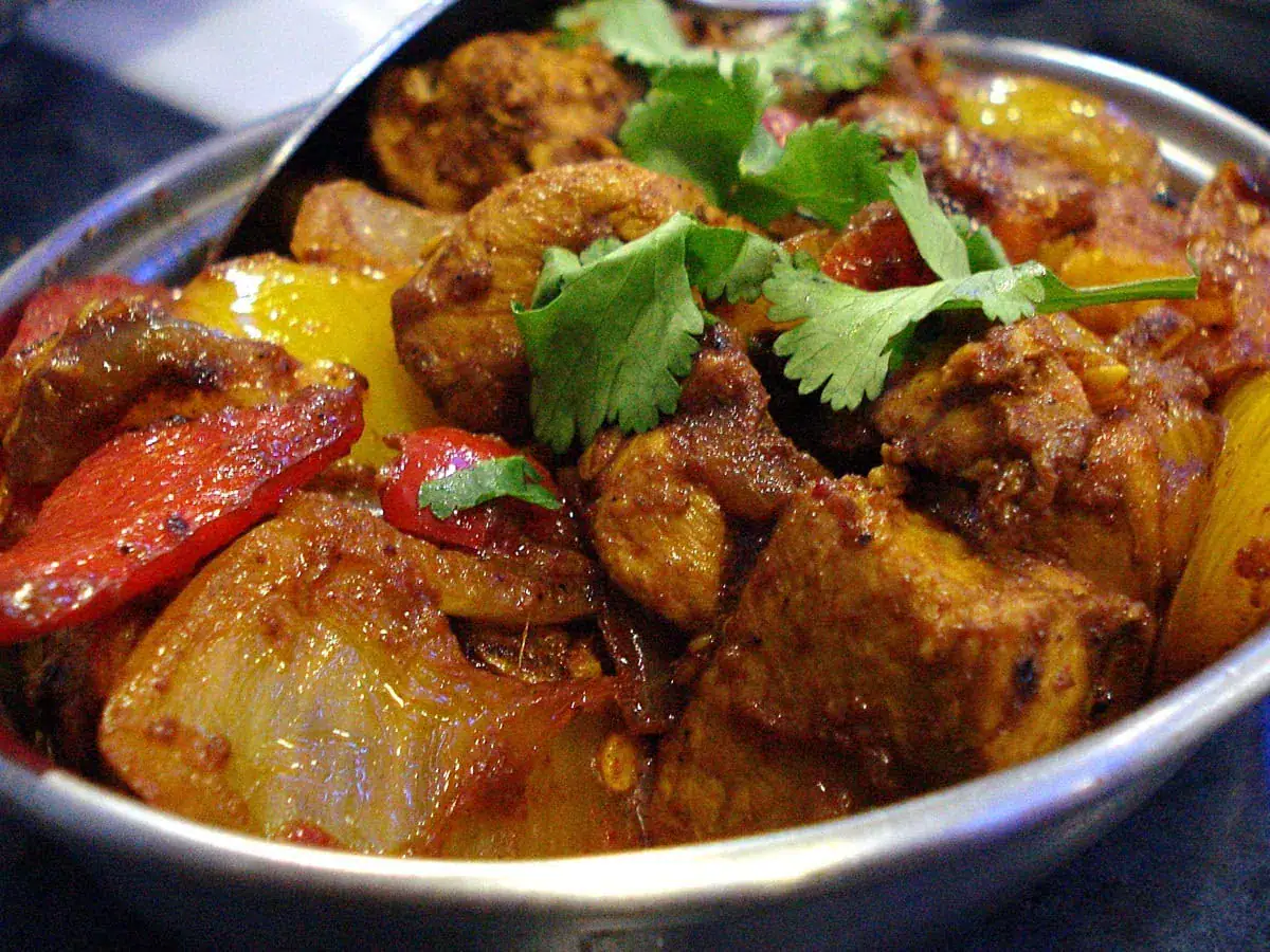 Sri Lankan devilled chicken dish