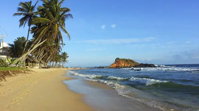 Mirissa Beach on the south coast of Sri Lanka