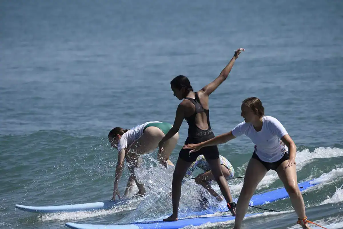Surfing on the coast of Sri Lanka