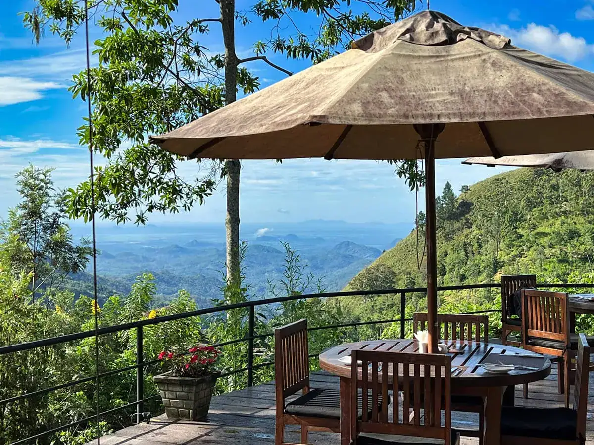 An attractive restaurant dining setting in Sri Lanka