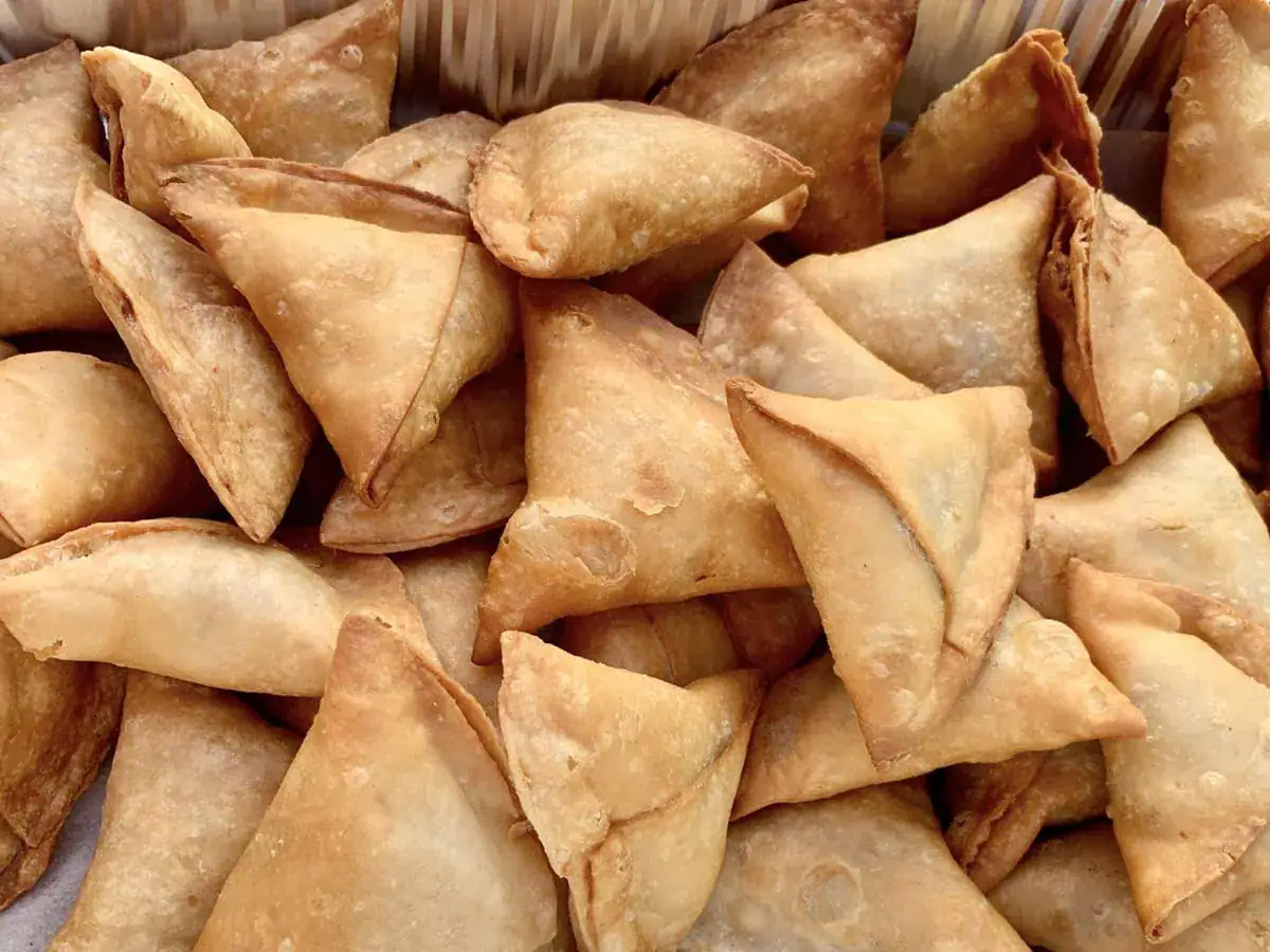 Sri Lankan samosas served as a savoury snack
