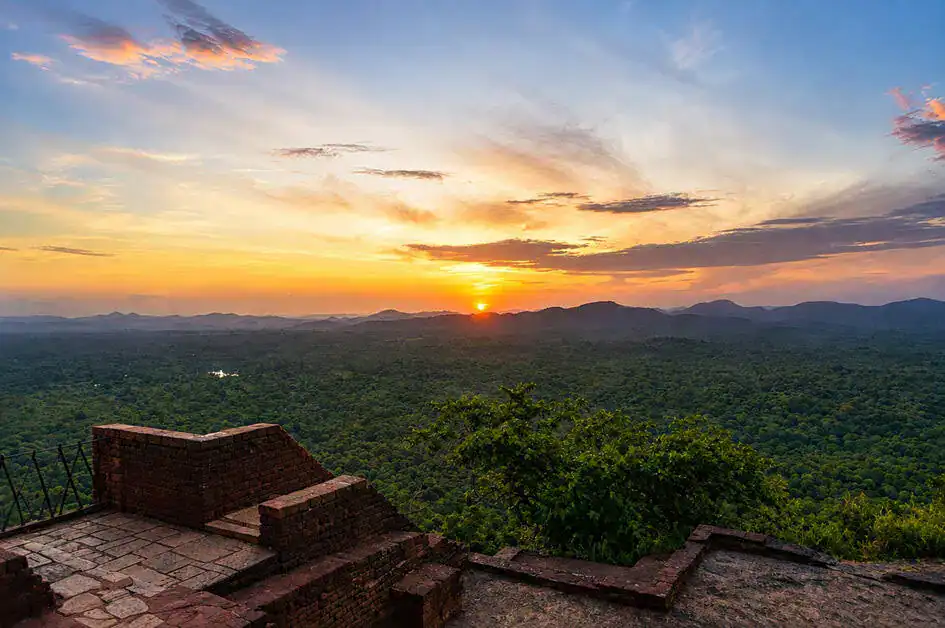 Sunrise from the Sigiriya Rock Fortress - One of the Most Beautiful Places in Sri Lanka