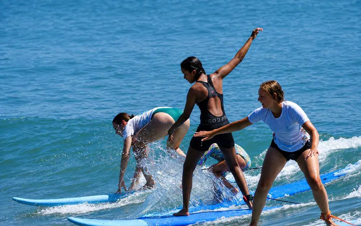 Surfing at Arugam Bay on the east coast of Sri Lanka