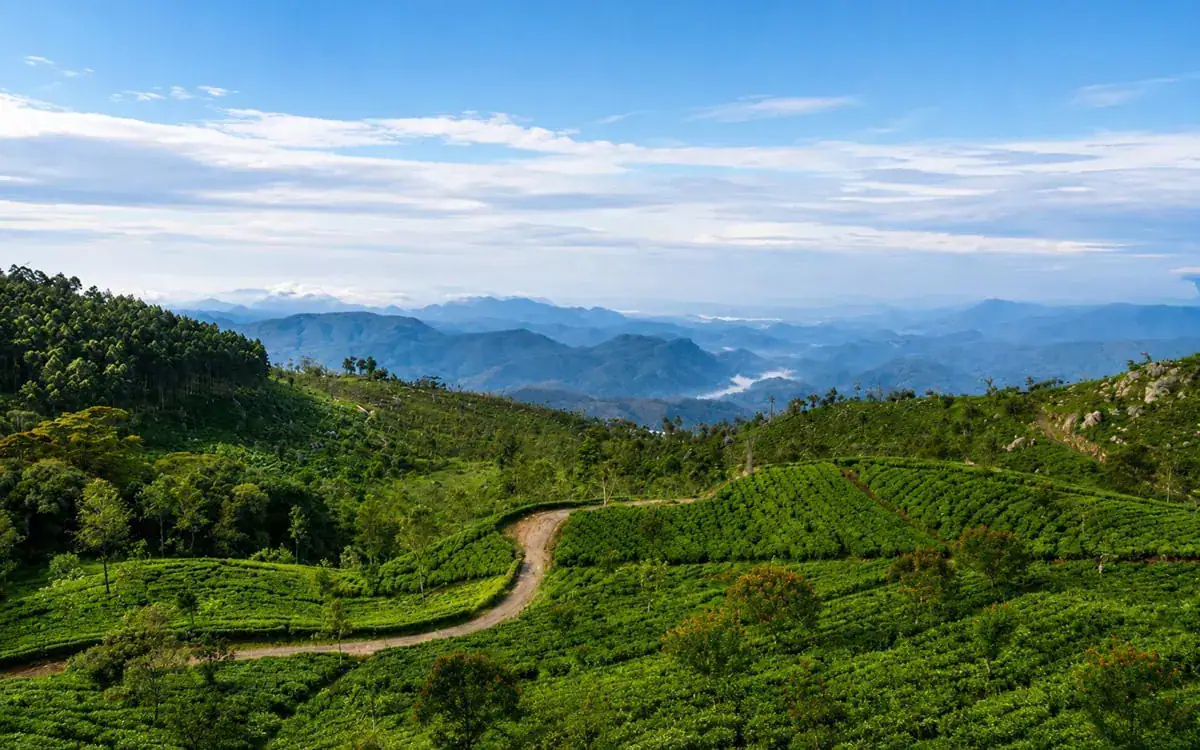 Mountain and valley views from Haputale in the Sri Lankan hill country