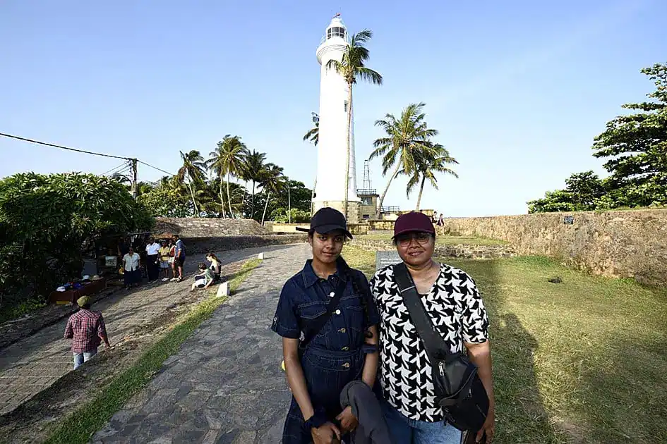 Mom and Daughter at the Lighthouse, Galle Fort