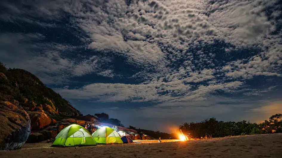 A campsite in Kumana National Park
