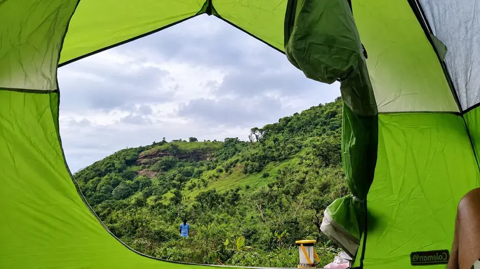 Camping in Sri Lanka with a mountain view - Knuckles Mountain Range