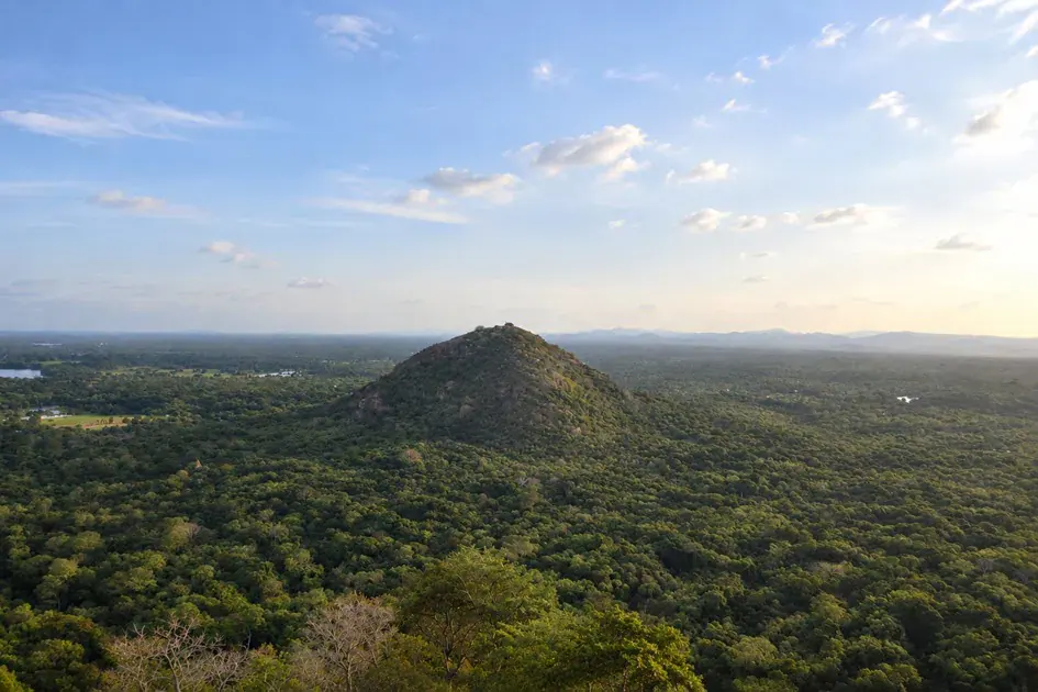Pidurangala Rock from the top of Sigiriya