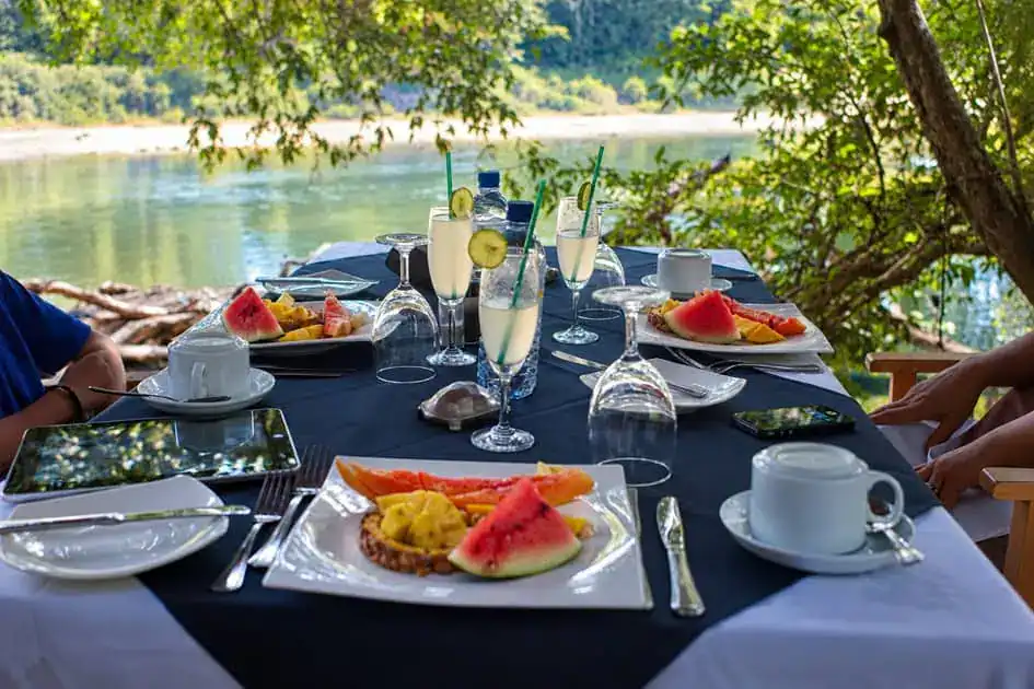 Riverside dining in Yala